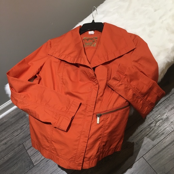 Michael Kors Orange Light Weight Cotton Jacket - Picture 5 of 5